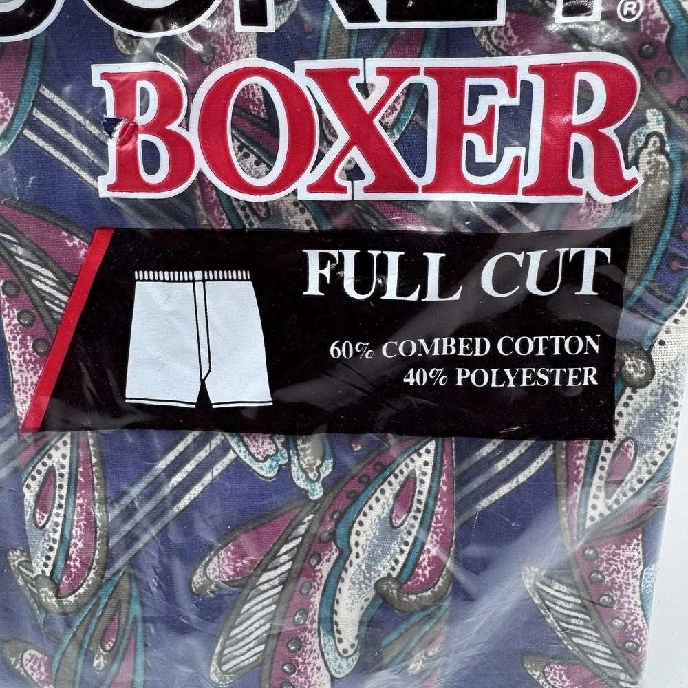 Jockey Full Cut Multicolor Boxer Shorts Size 40 Vintage 1991 New In Package